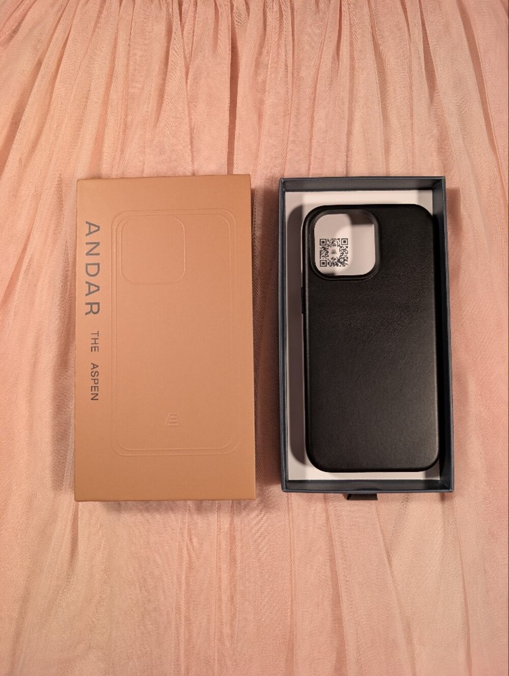 ANDAR THE ASPEN Black Leather Phone Case iPhone 15 Pro Max